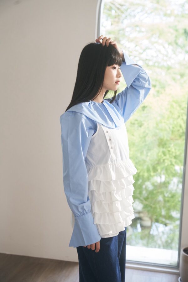 nomo ꕤ 綿語層疊！蛋糕造型外搭背心（S/M/L）白