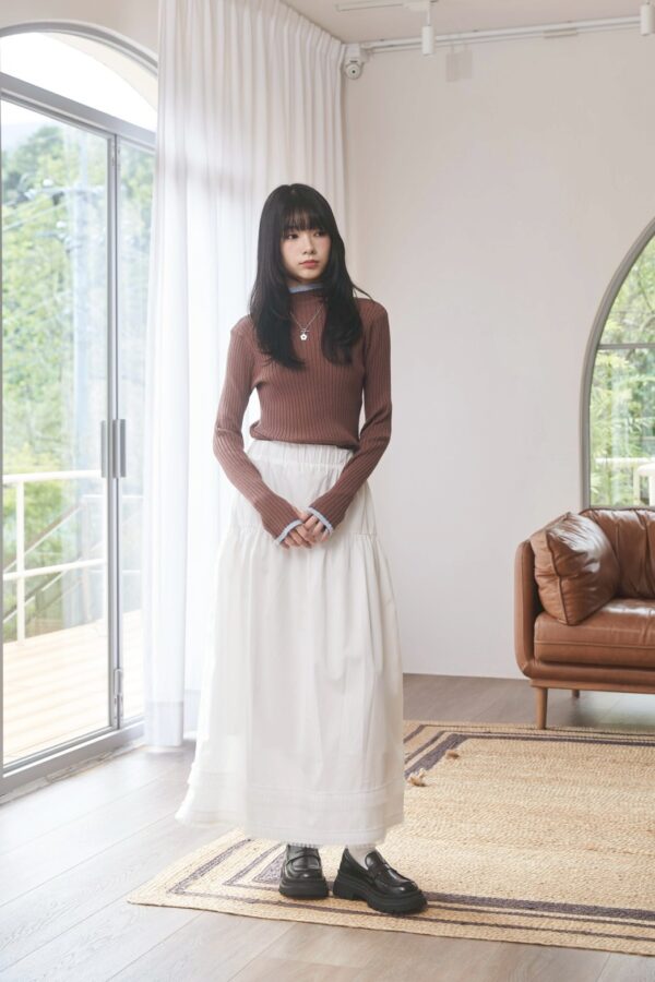 nomo ꕤ 浮光花漾！立體荷葉造型長裙（S/M/L）白