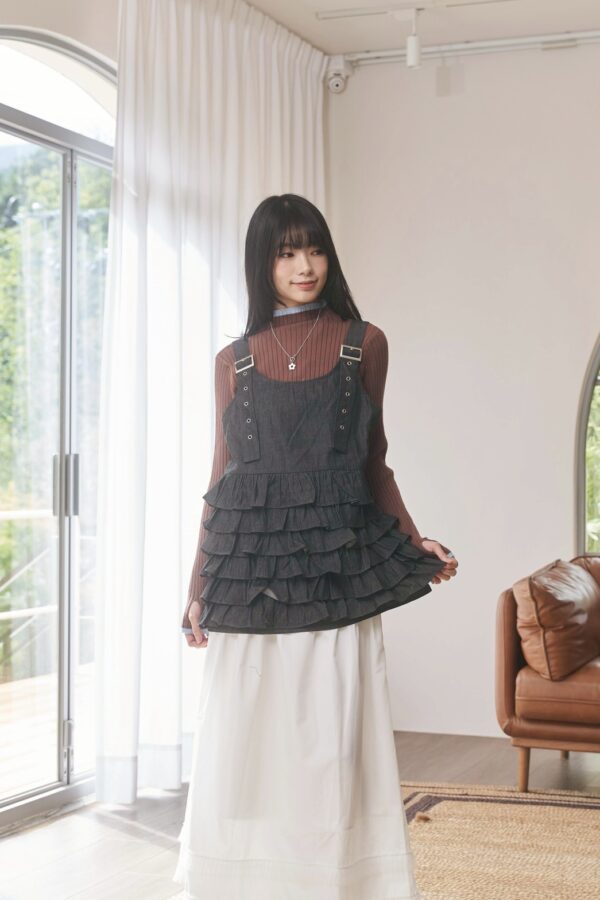 nomo ꕤ 綿語層疊！蛋糕造型外搭背心（S/M/L）牛仔