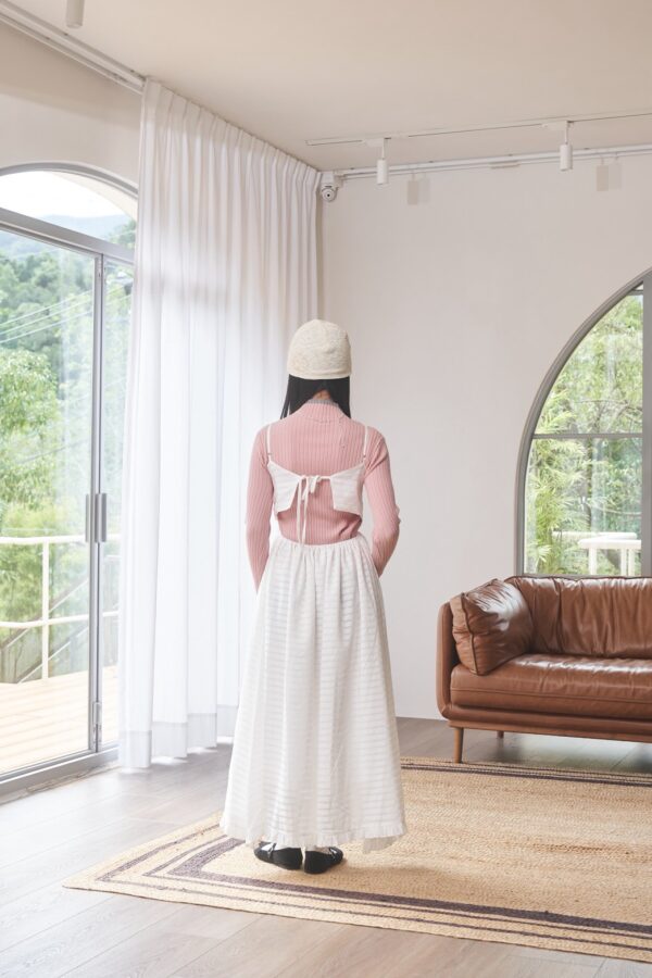 nomo ꕤ 香草束語！後綁帶馬甲造型長洋裝（S/M/L）白