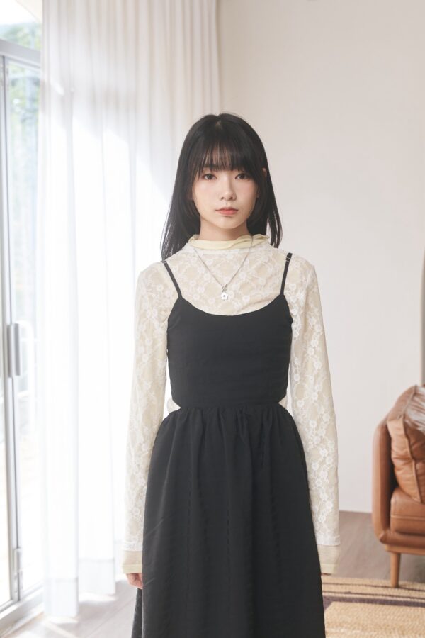 nomo ꕤ 香草束語！後綁帶馬甲造型長洋裝（S/M/L）黑