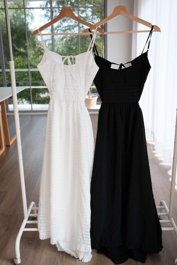 nomo ꕤ 香草束語！後綁帶馬甲造型長洋裝（S/M/L）黑