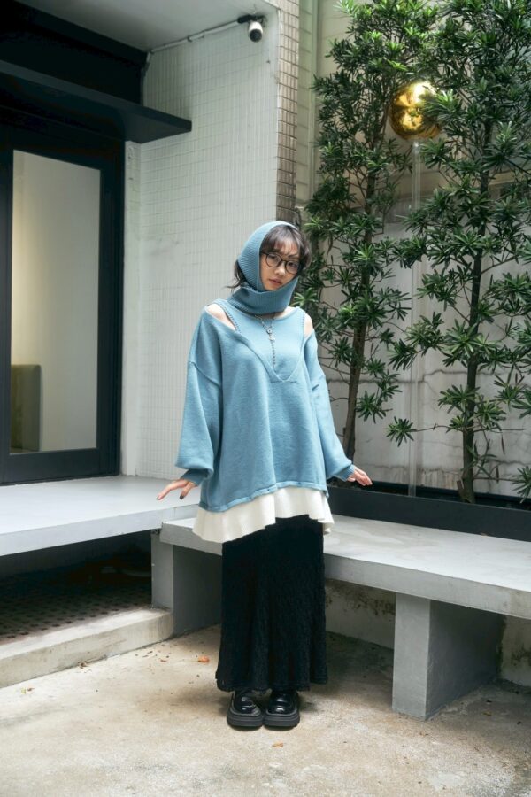 nomo ꕤ 夢幻之夜！蕾絲雙層設計魚尾裙（S/M/L）黑