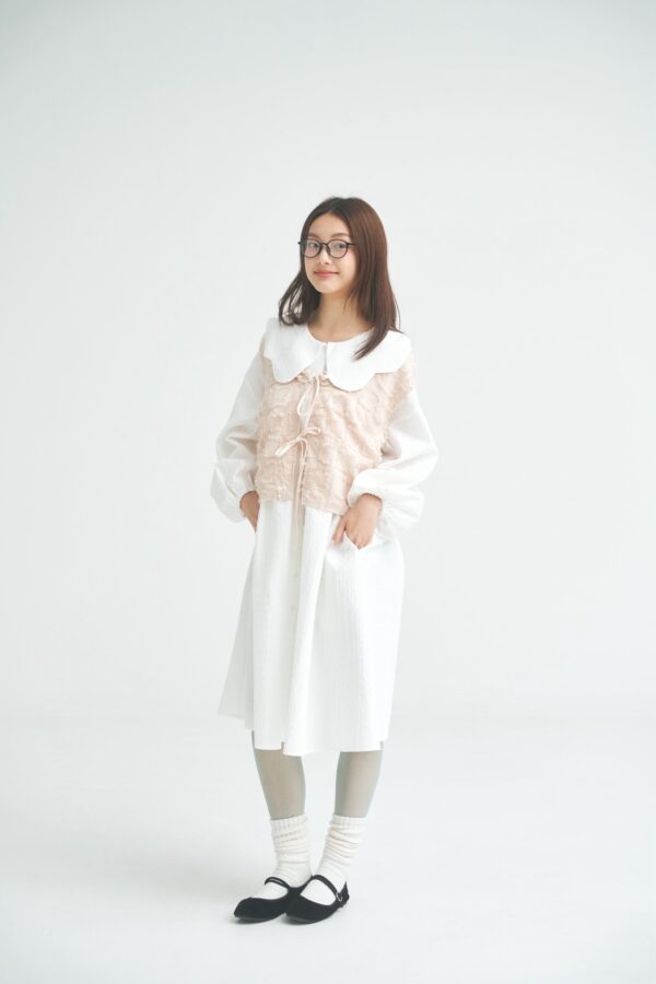 nomo ꕤ 晨霧初醒！2way毛絨外搭背心  杏