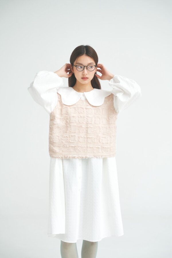 nomo ꕤ 晨霧初醒！2way毛絨外搭背心  杏