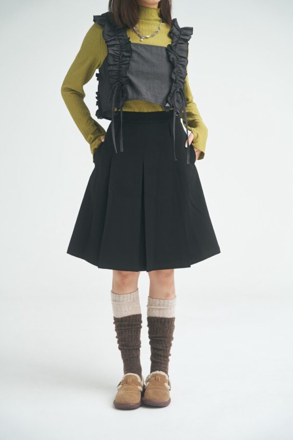 nomo ꕤ 野花輕步！小花百褶裙（Ｓ/M/L）黑