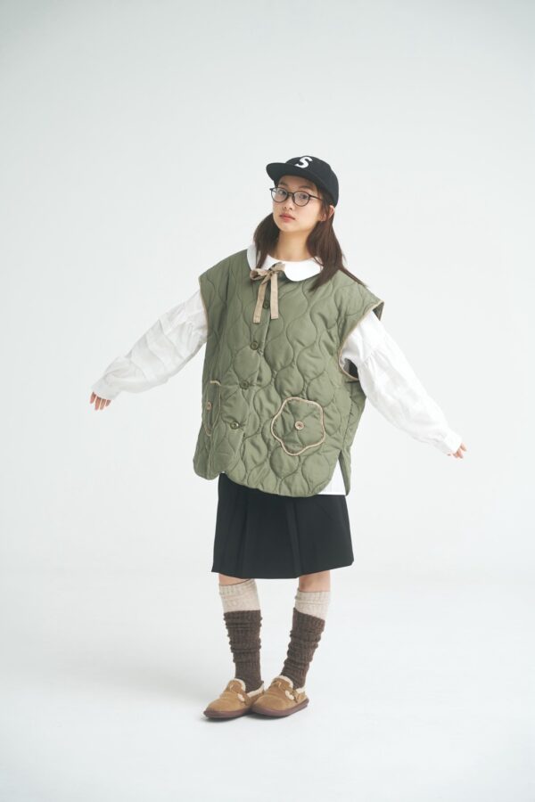 nomo ꕤ 野花輕步！小花百褶裙（Ｓ/M/L）黑