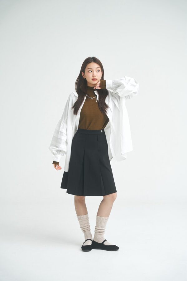 nomo ꕤ 野花輕步！小花百褶裙（Ｓ/M/L）黑