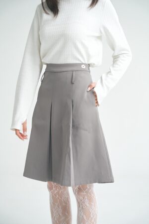 〔 ✿限量預購 〕nomo ꕤ 野花輕步！小花百褶裙（Ｓ/M/L）灰