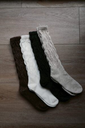 〔 ✿限量預購 〕nomo選物 ꕤ 保暖羊毛捲捲長襪 米白（korea）