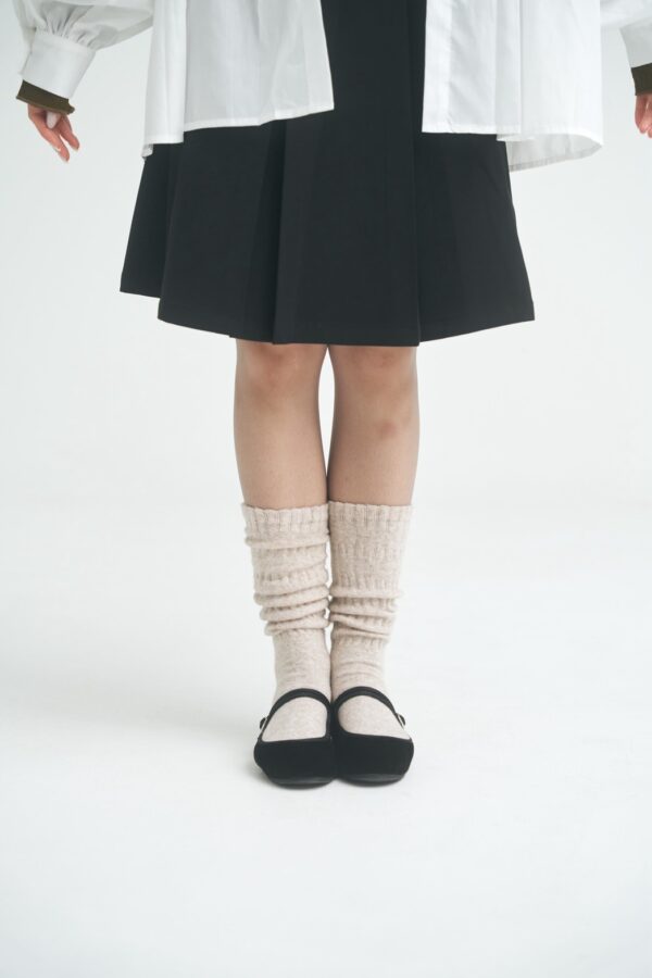 〔 ✿限量預購 〕nomo選物 ꕤ 保暖羊毛捲捲長襪 燕麥（korea）