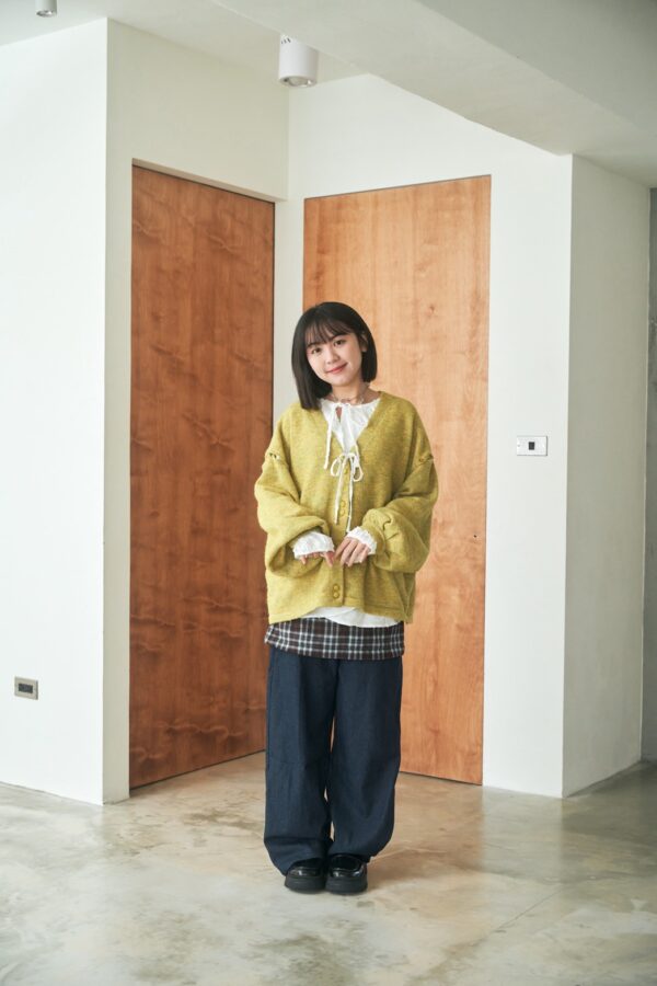 nomo ꕤ 遺忘時光！2way可拆袖毛呢罩衫外套 黃綠