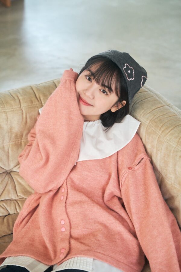 nomo ꕤ 冬日花開！彈性針織花花毛帽 灰色