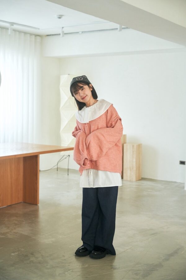 nomo ꕤ 遺忘時光！2way可拆袖毛呢罩衫外套 粉