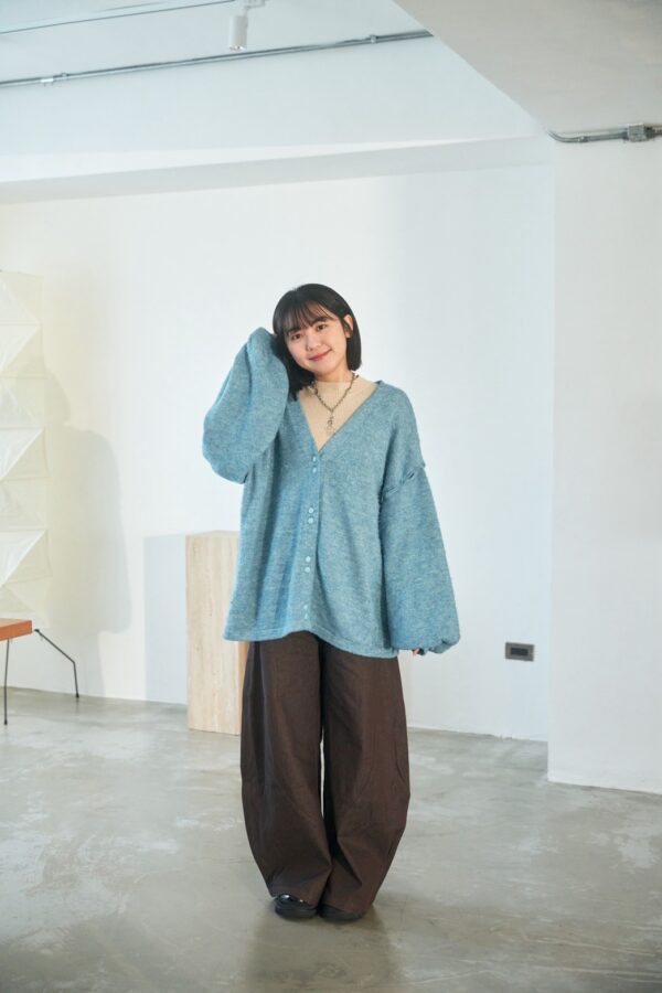 nomo ꕤ 遺忘時光！2way可拆袖毛呢罩衫外套 藍