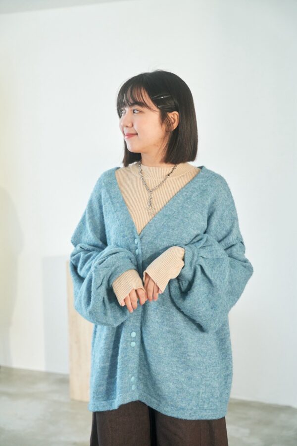 nomo ꕤ 遺忘時光！2way可拆袖毛呢罩衫外套 藍