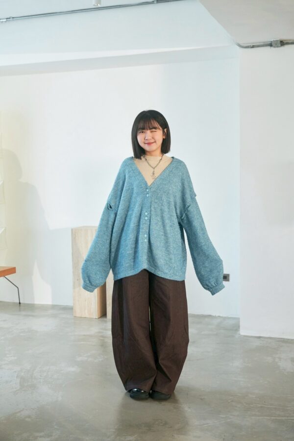 nomo ꕤ 遺忘時光！2way可拆袖毛呢罩衫外套 藍