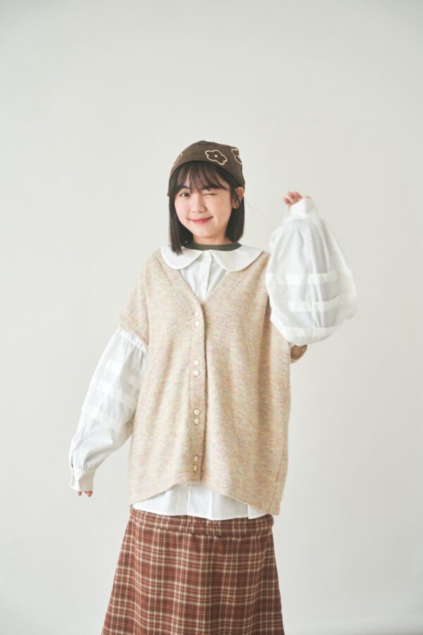 nomo ꕤ 遺忘時光！2way可拆袖毛呢罩衫外套 彩色