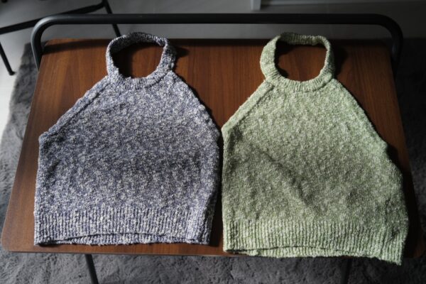 nomo ꕤ 溫柔線索！挖背設計針織背心（S/M/L）綠