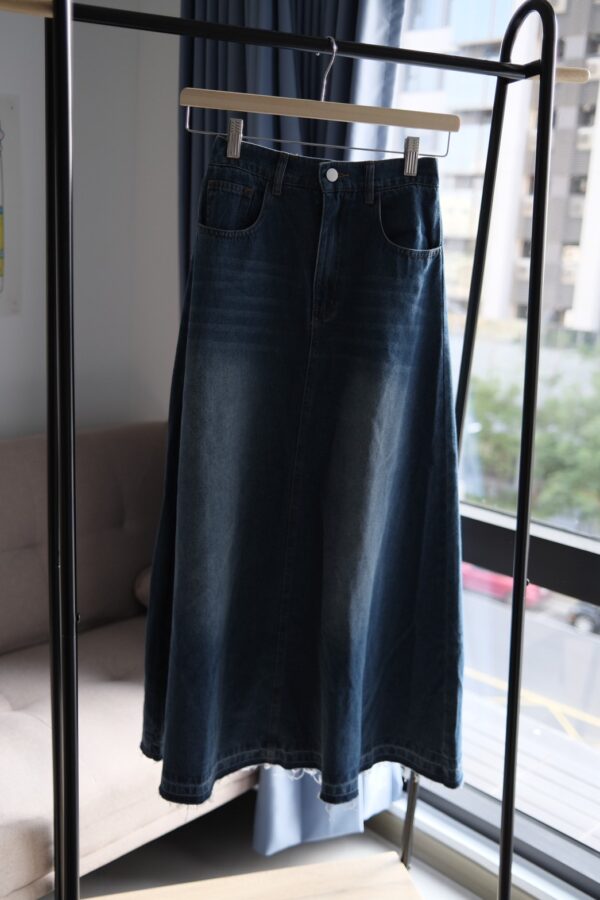 nomo ꕤ 日光軌跡！下擺設計牛仔裙（S/M/L）長裙