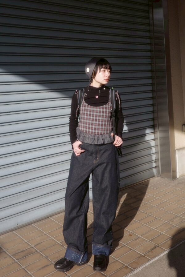 ❗️限量預購❗️ ꕤ 野花藏袋！花花口袋反摺牛仔褲（S/M/L）