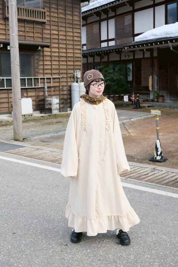 nomo ꕤ 柔層漫展！荷葉罩衫洋裝