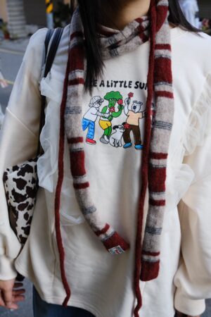 LINE_ALBUM_2026223_260223_14 nomo選物 ꕤ 針織條紋細圍巾 兩件組(Korea)紅