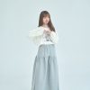 nomo ꕤ 雲柔漫步！蕾絲棉質鬆緊長裙（S/M/L）灰