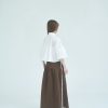 nomo ꕤ 雲柔漫步！蕾絲棉質鬆緊長裙（S/M/L）咖