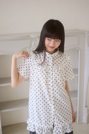 LINE_ALBUM_2026424_260424_22 nomo ꕤ 陽光灑點!中山領荷葉下擺襯衫洋裝 點點