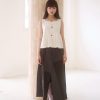 nomo ꕤ 斜角漫步！不對稱設計前開衩西裝裙（S/M/L）