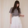 nomo ꕤ 雲朵漫遊！抽繩條紋短袖上衣（S/M/L）灰