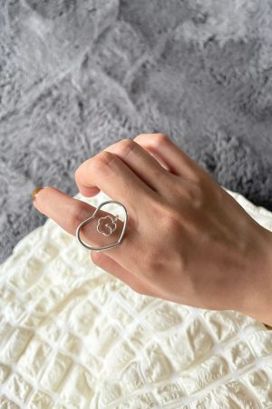 IMG_3035 Handmade ❀ 愛心花花活圍戒指 925純銀