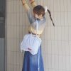 nomo + oring ꕤ 花開盛夏！澎澎花朵束口肩背包 藍