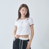nomo ꕤ 花園迷航！領口設計小花刺繡簍空上衣（S/M/L）白