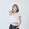 nomo ꕤ 花園迷航！領口設計小花刺繡簍空上衣（S/M/L）白