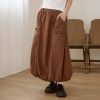 nomo ꕤ 城市漫步！立體荷葉口袋氣球長裙（S/M/L）咖