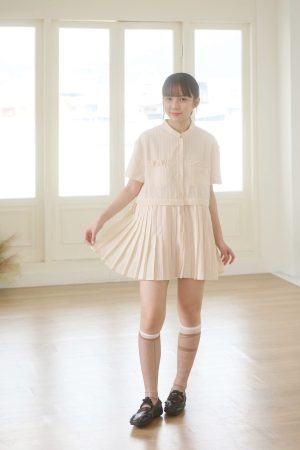 LINE_ALBUM_202671_260701_119 nomo ꕤ 未知奇遇!可拆式2way長/短版襯衫洋裝 米