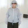 nomo ꕤ 遮陽島嶼！抗UV雙拉鍊荷葉連帽防曬外套（S/M/L）格子