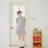 nomo 碎花系列 ꕤ 慵懶花期！碎花華夫格紋短袖上衣（S/M/L）灰