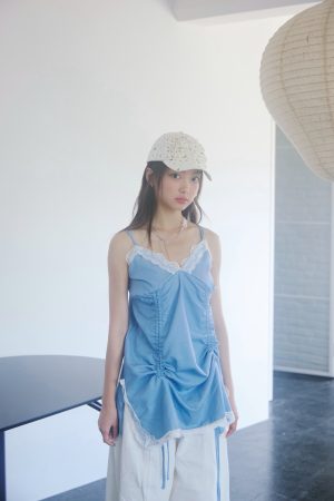 ❗️限量預購❗️微光蔓延！蕾絲設計細肩帶外搭背心（S/M/L）牛仔