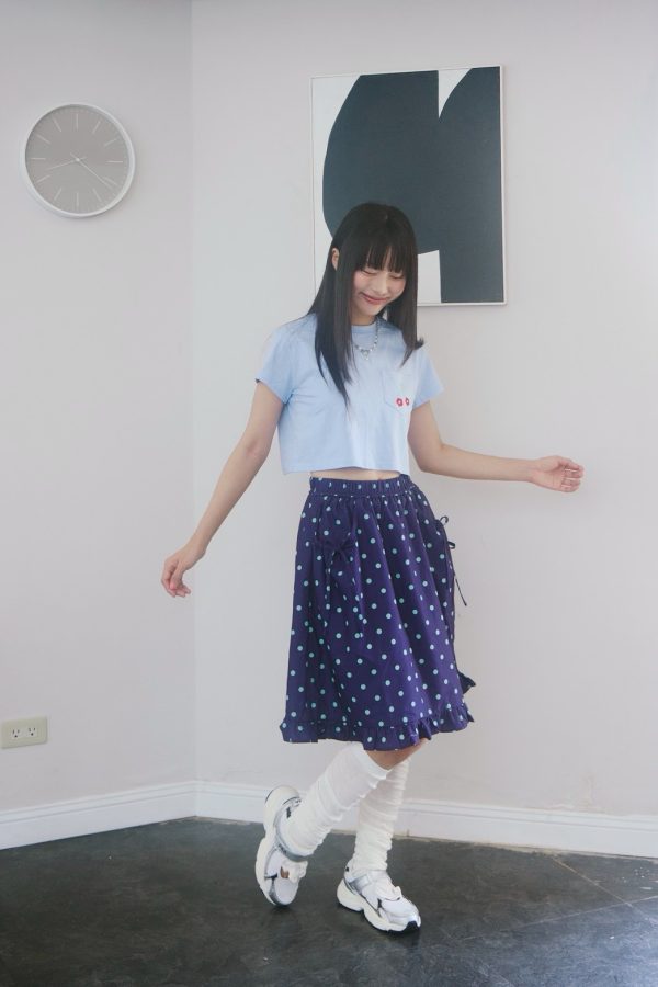 nomo ꕤ 日常輕甜！口袋設計點點造型五分褲裙（S/M/L）